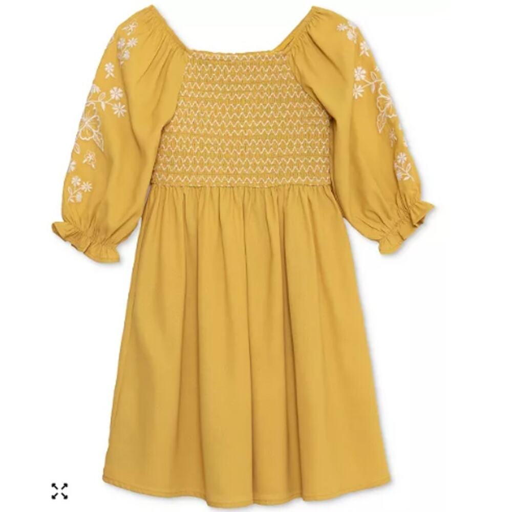 Speechless Big Girls Smocked Floral-Embroidered Dress SIZE 10